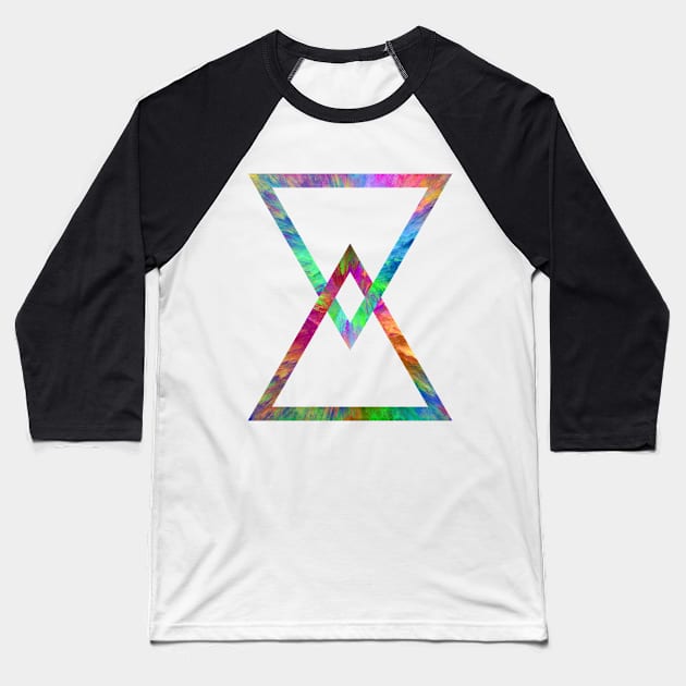 Triangles Baseball T-Shirt by GabbisDesign